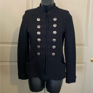 INC International Concepts Black Military Blazer